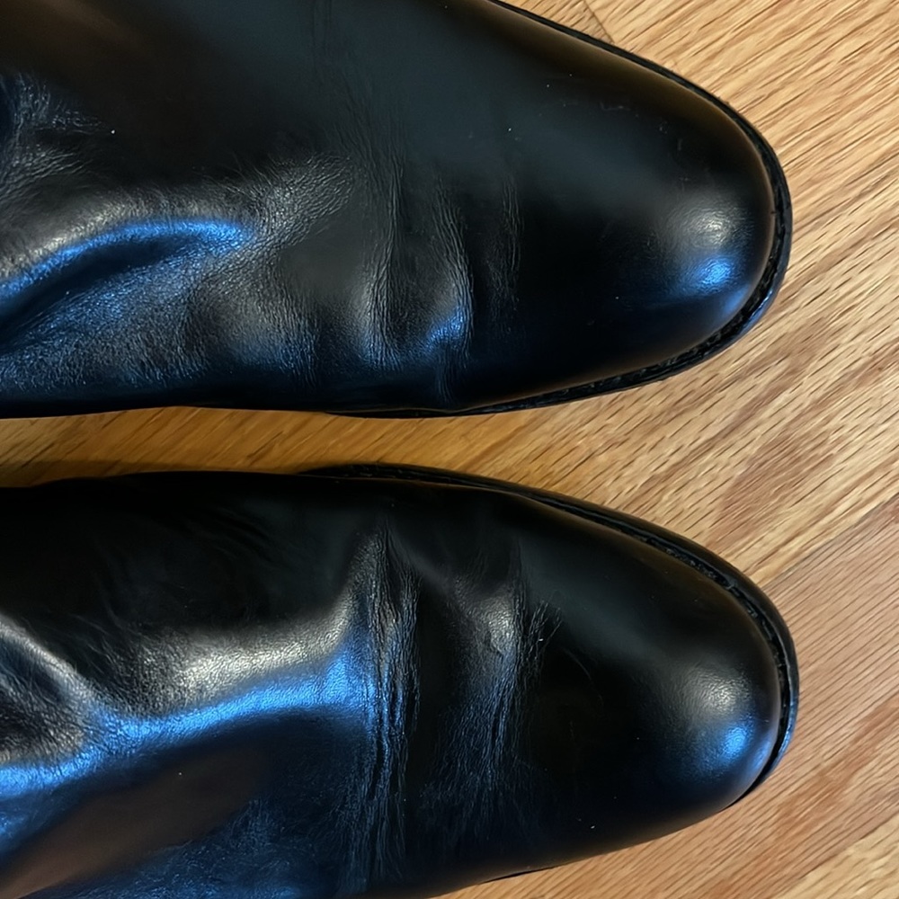 Classic Black Knee-High Riding Boots - Women's - Picture 4 of 14
